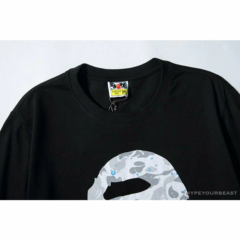 Clothes BAPE Starry Sky Camouflage Luminous Great Ape Man Head Tee Shirt ‘BLACK’