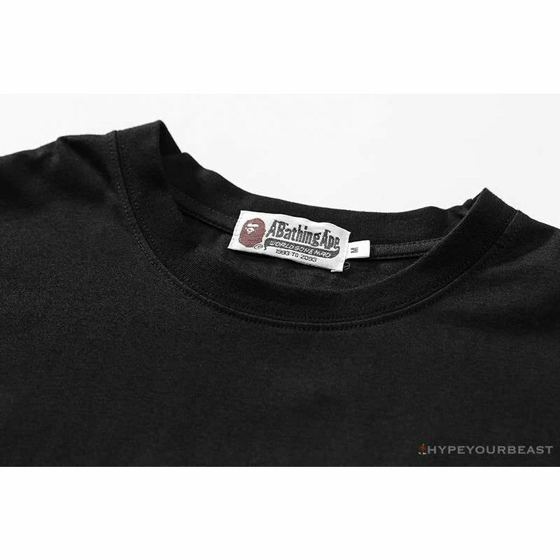 Clothes BAPE Classic Embroidered Logo Ape Head Tee Shirt ‘BLACK’