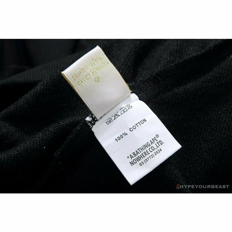 BAPE X Bathing Ape Head Long Sleeve Shirt ‘BLACK’