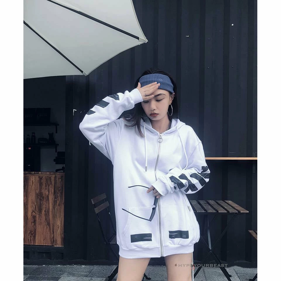 HypeYourBeast Off White Hoodie Seeing Things White Hoodies & Jackets
