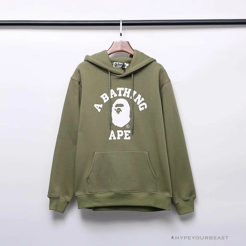 BAPE X Bathing Ape Head Hoodie ‘ARMY GREEN’