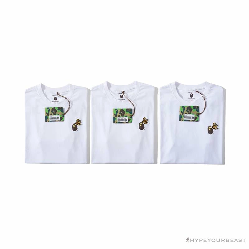 BAPE Readymade Small Bee Camouflage Letter Tee Shirt ‘GREEN’ Clothes
