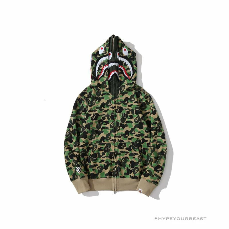 HypeYourBeast BAPE Camo Hoodie Shark Head ‘GREEN’