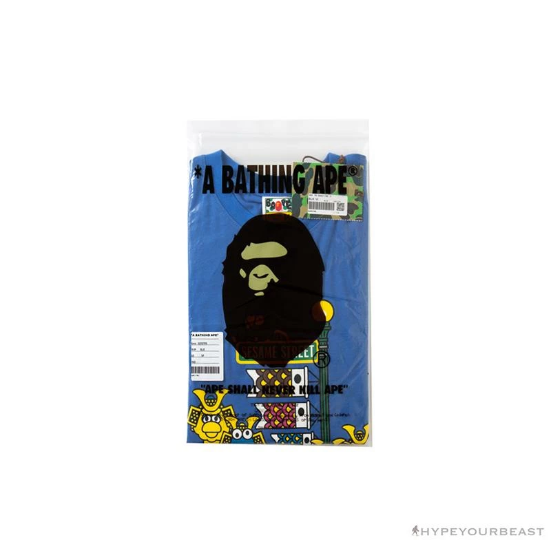 BAPE Baby Milo Sesame Street Carp Streamer Tee Shirt ‘BLUE’