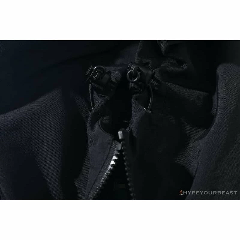 BAPE X FCRB Joint Double Zip Camouflage Hoodie ‘BLACK’ Clothes