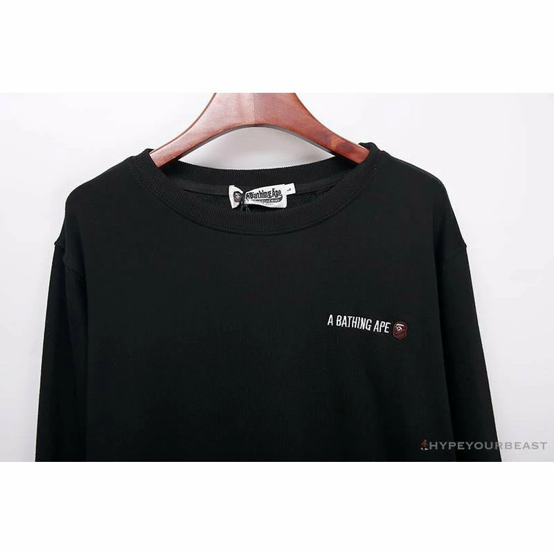 Clothes BAPE Behind The Great Ape-Man Head Long Sleeve Shirt ‘BLACK’