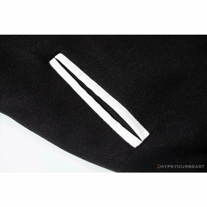 BAPE Embroidered STA Star Stitched Woolen Baseball Jacket ‘BLACK’
