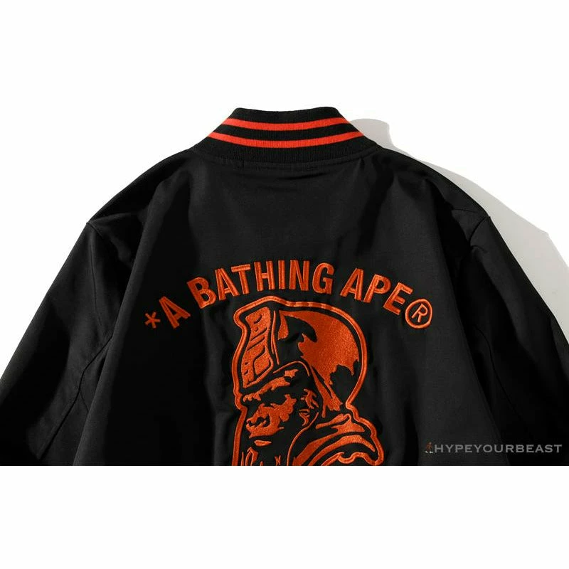 BAPE X XO Red Jacket Baseball Uniform Clothes