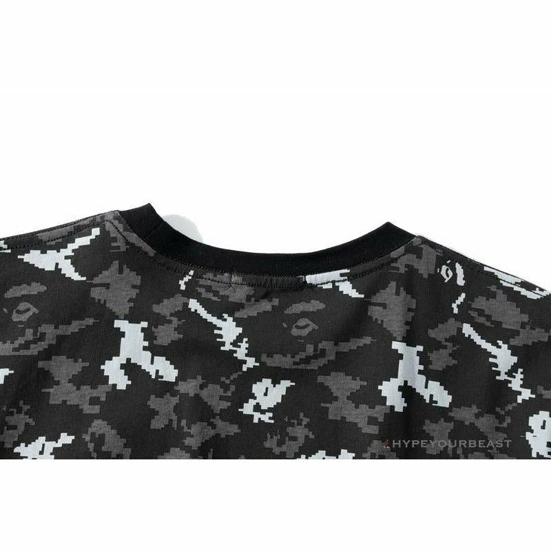 BAPE Digital Pixel Camouflage Tee Shirt ‘BLACK’ Clothes