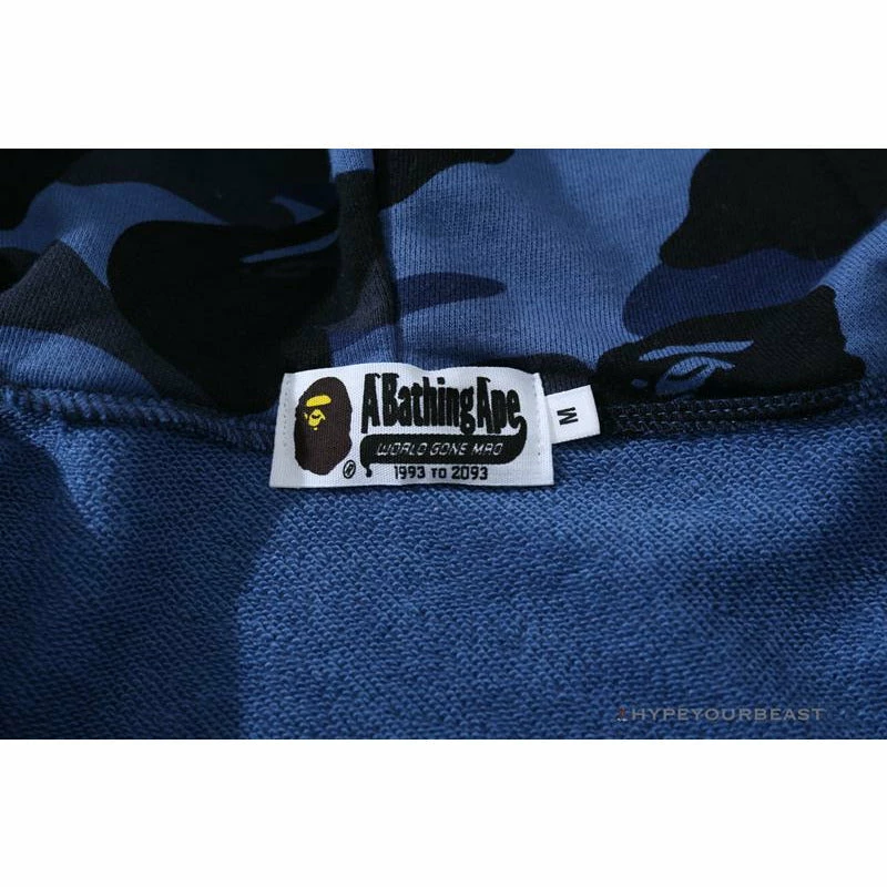 Clothes BAPE Camo Hoodie Shark Head ‘NAVY BLUE’
