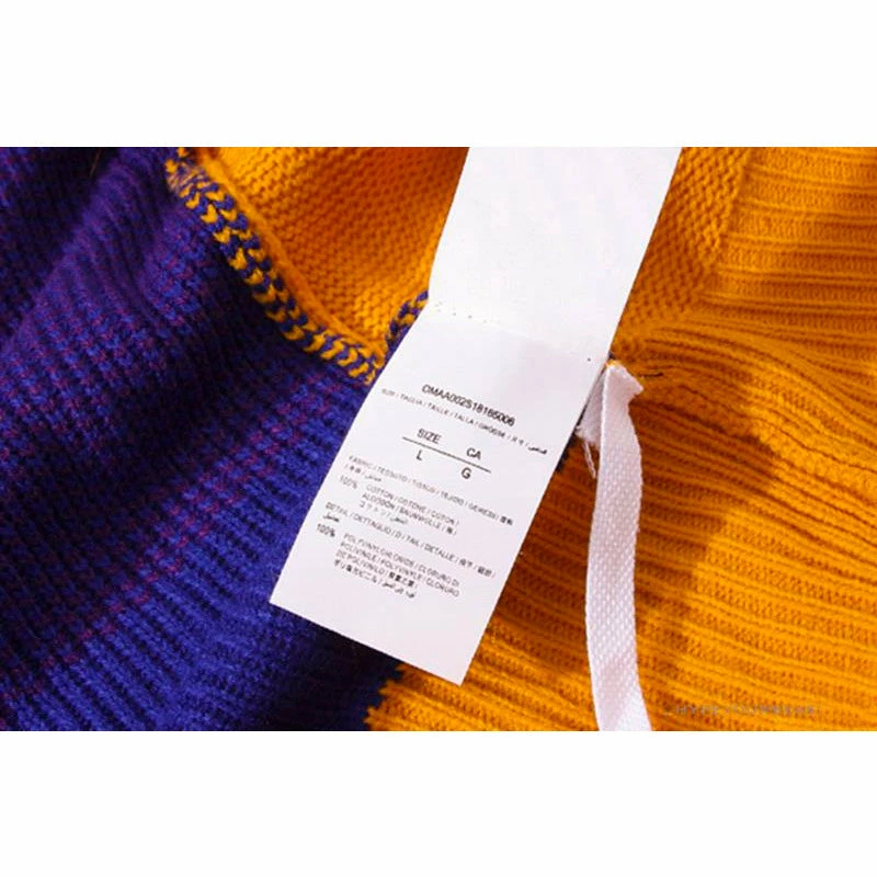 OFF-WHITE Mohair Zip Sweater Hoodie ‘Yellow’