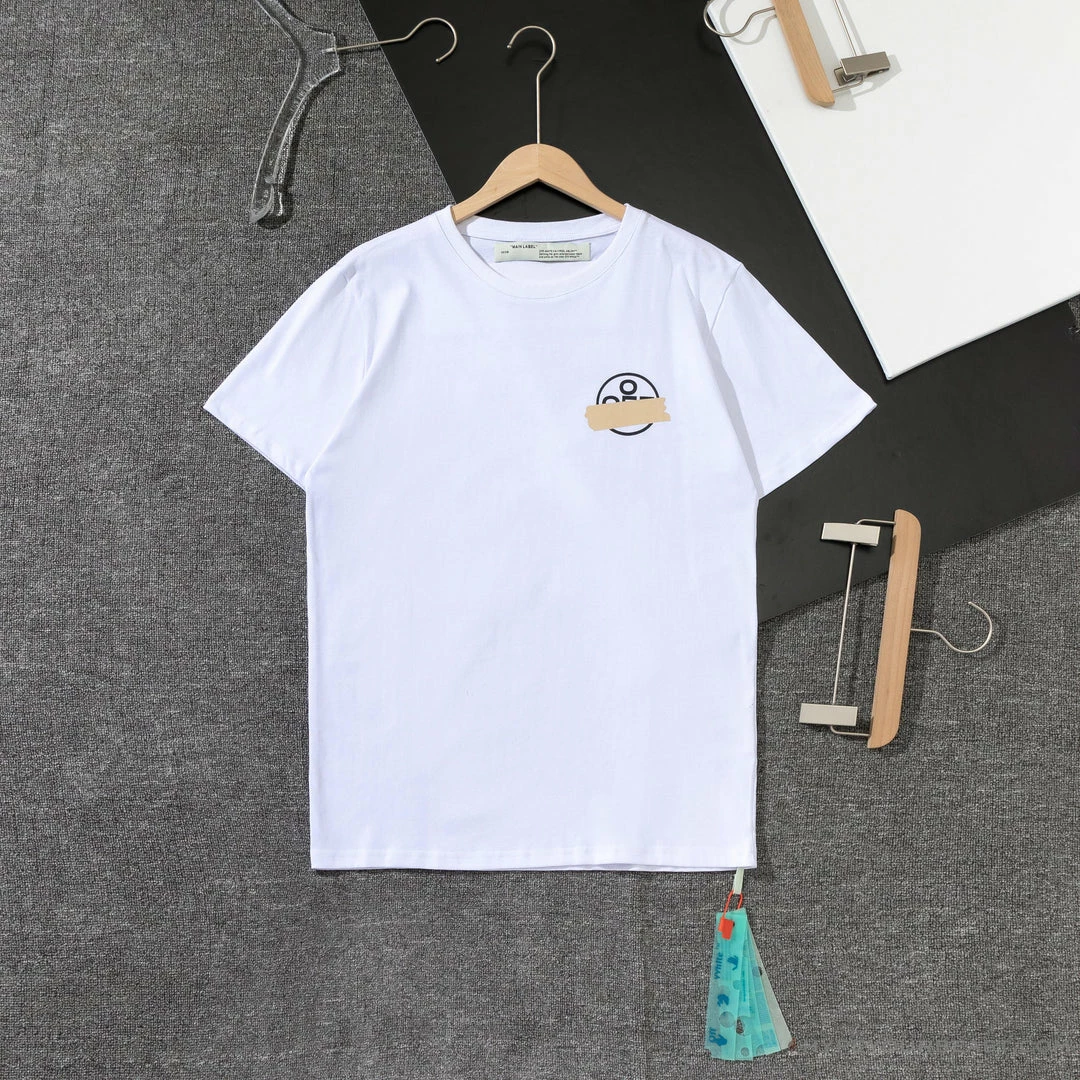 T-Shirts OFF-WHITE Classic Cross Yellow Arrow Tape Tee Shirt ‘WHITE’