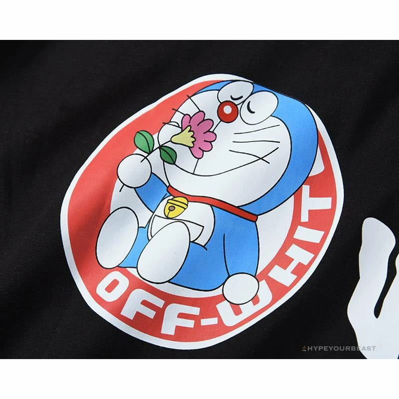 OFF-WHITE Graffiti Letter Doraemon Tee Shirt ‘ BLACK’ T-Shirts