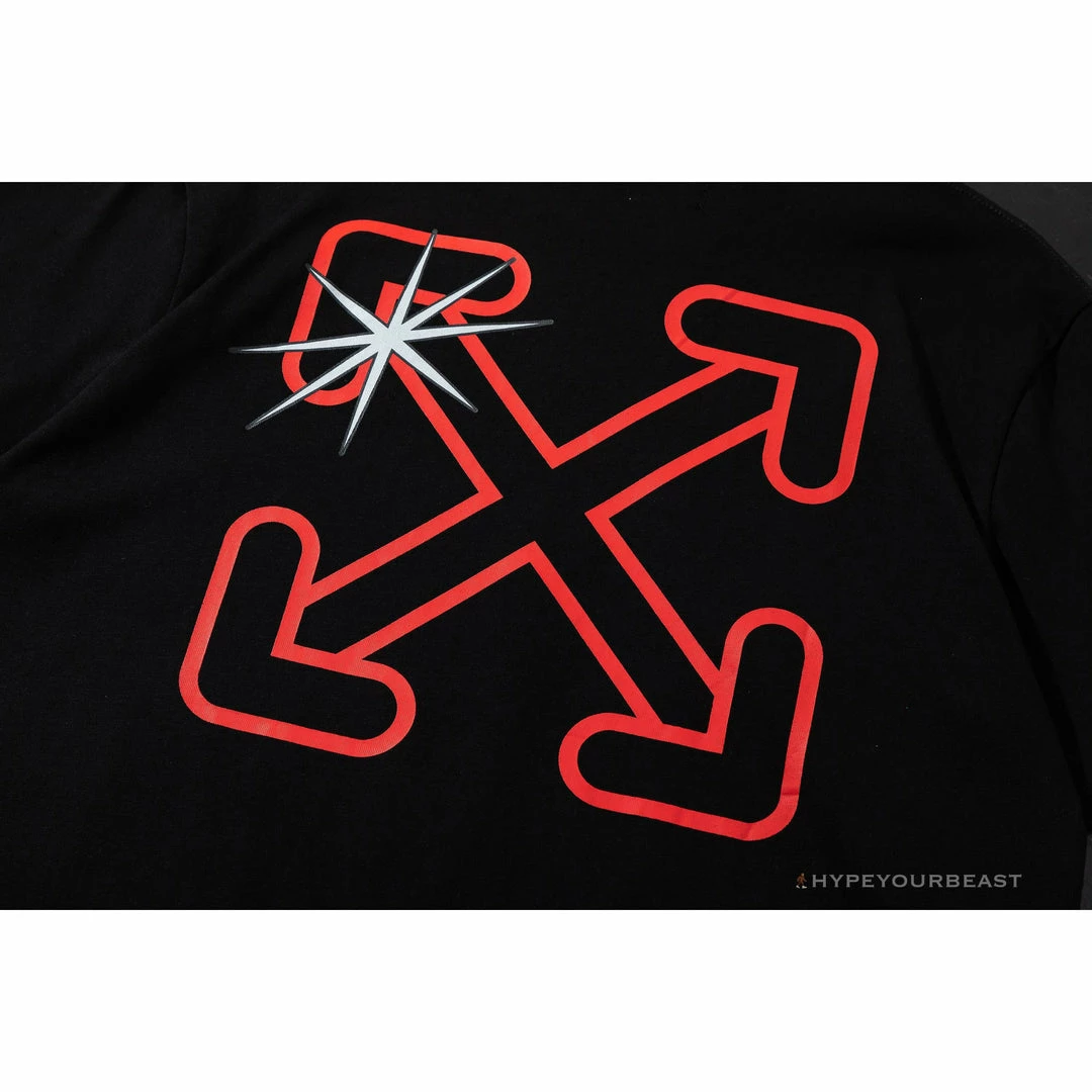 T-Shirts OFF-WHITE Red Flash Cross Arrow Tee Shirt ‘BLACK’