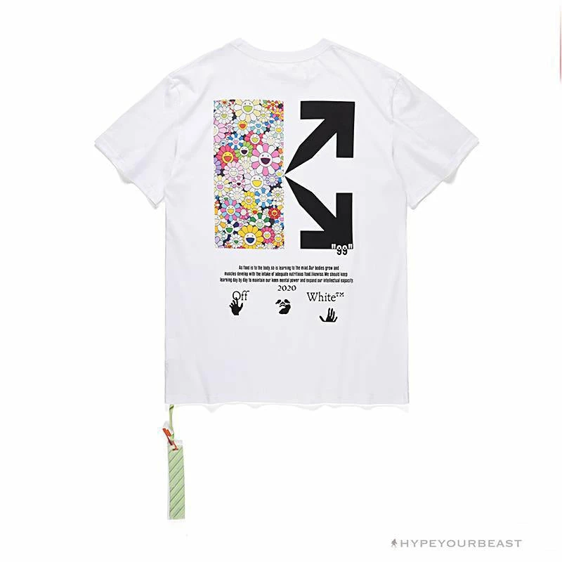 OFF-WHITE Takashi Murakami Chrysanthemum Tee Shirt ‘WHITE’ T-Shirts
