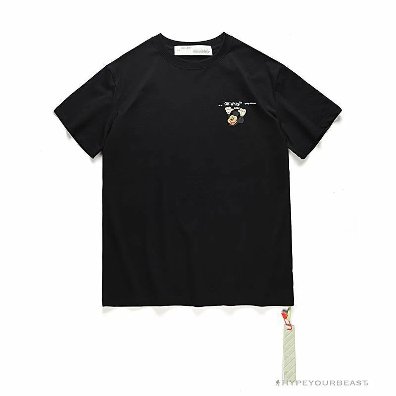 OFF-WHITE Disney Spring X Summer Mickey With Pluto Tee Shirt ‘BLACK’ T-Shirts