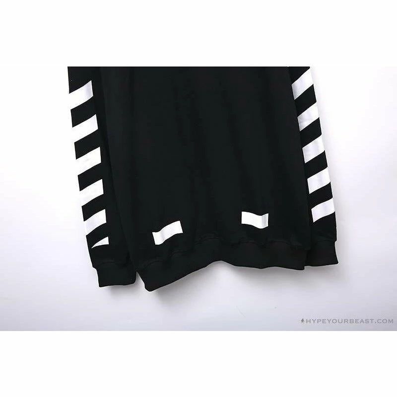 Shirts OFF-WHITE Classic Basic Cotton Terry Round Long Sleeve Shirt ‘BLACK’