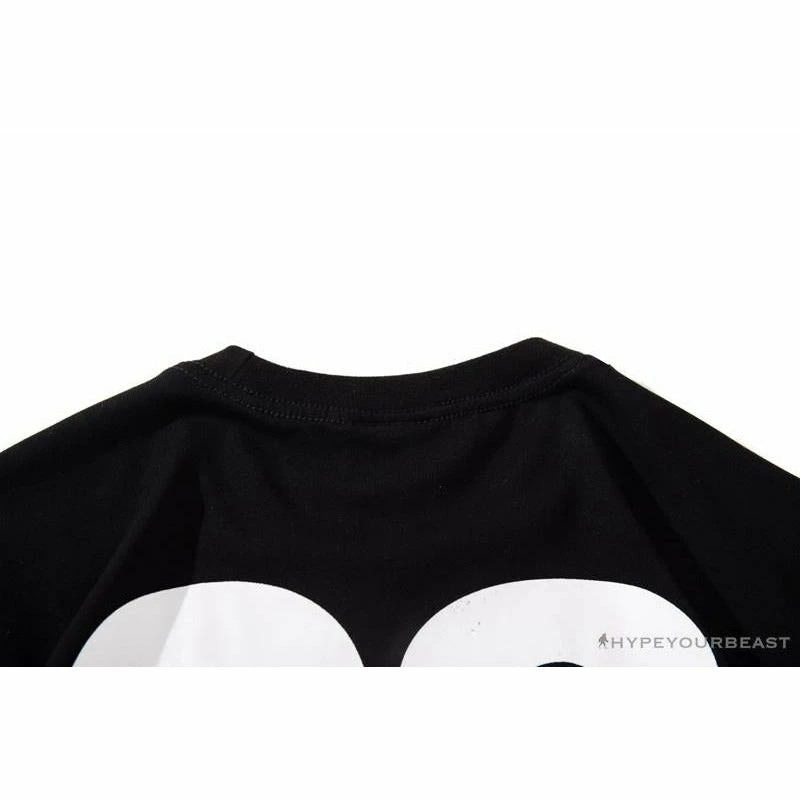 BAPE Ape Man Head 28th Anniversary Camouflage Color Block Tee Shirt ‘BLACK’ Clothes