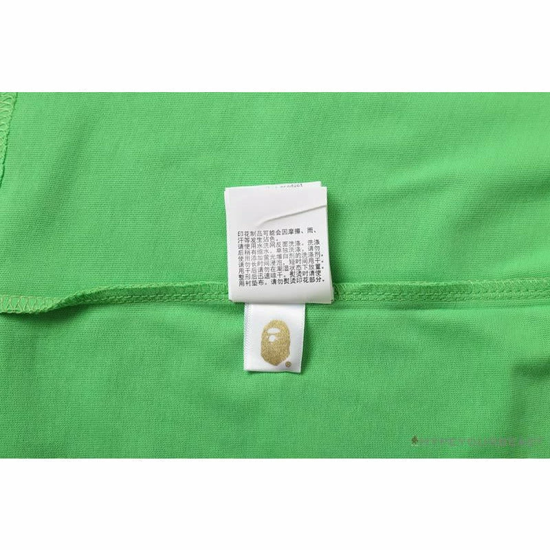 Clothes BAPE Baby Milo Color Square Ape Head Tee Shirt ‘GREEN’