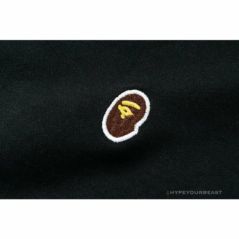 BAPE Classic Ape Head Embroidered Standard Cotton Terry Hoodie ‘BLACK’ Clothes