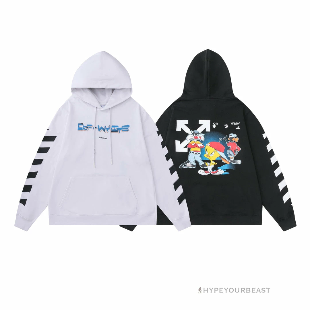 HypeYourBeast Off White Hoodie Looney – Black Hoodies & Jackets