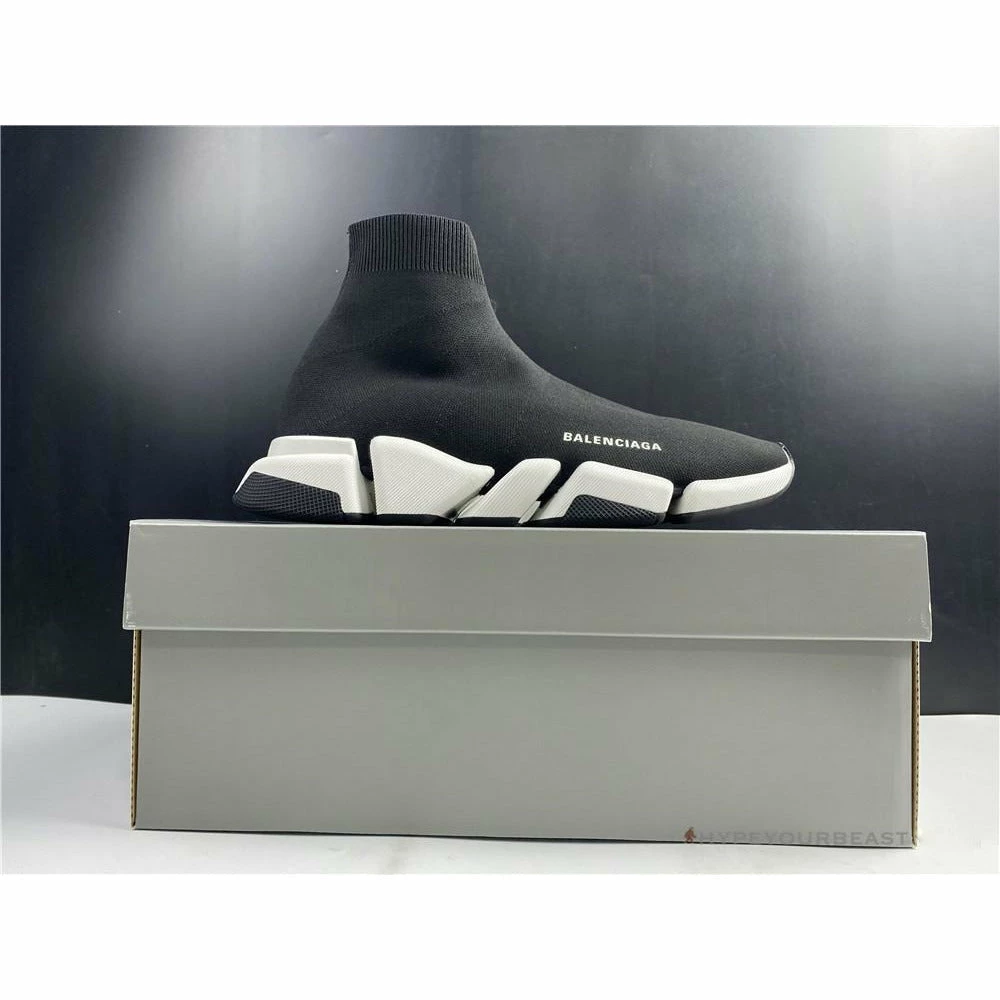 BCG Sock Sneakers Black / White Sole Balanciaga Sock Sneakers