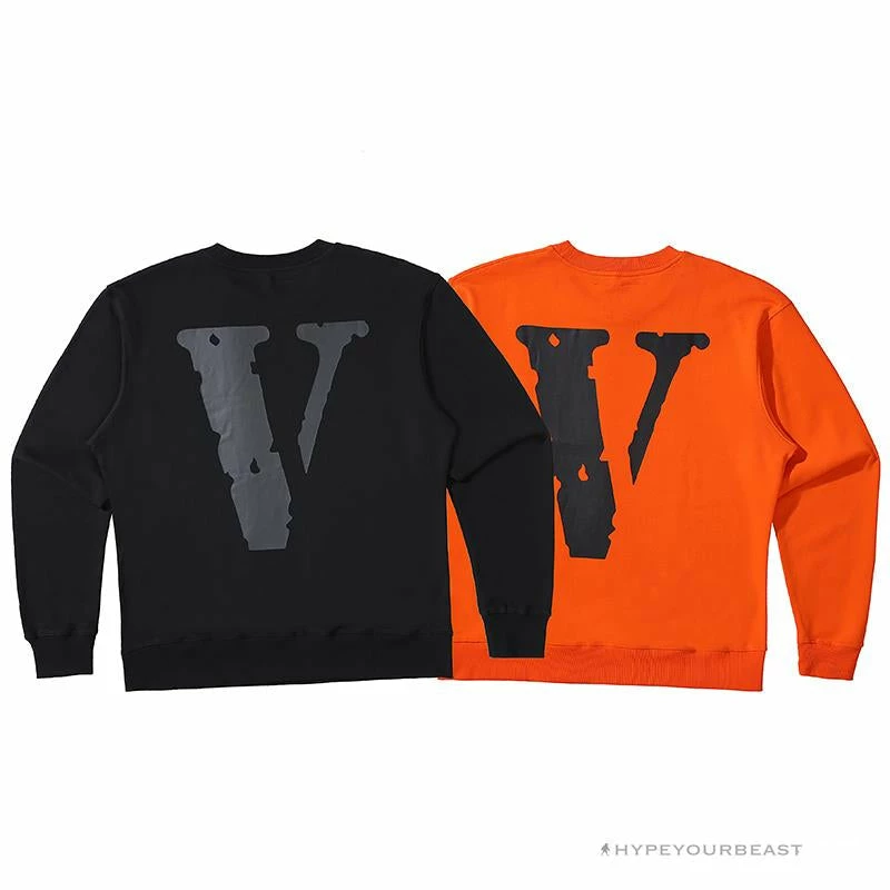 HypeYourBeast Shirts Vlone Black Shirt – Orange