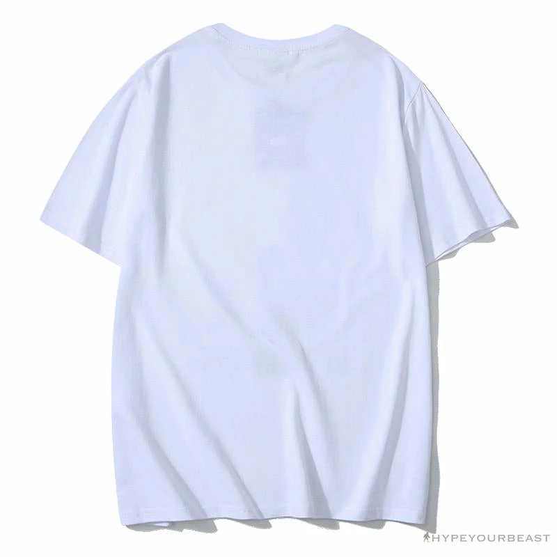 BAPE Luminous Spots Camouflage Great Ape Man Black Head Cotton Short Sleeve Tee Shirt ‘WHITE’ Clothes