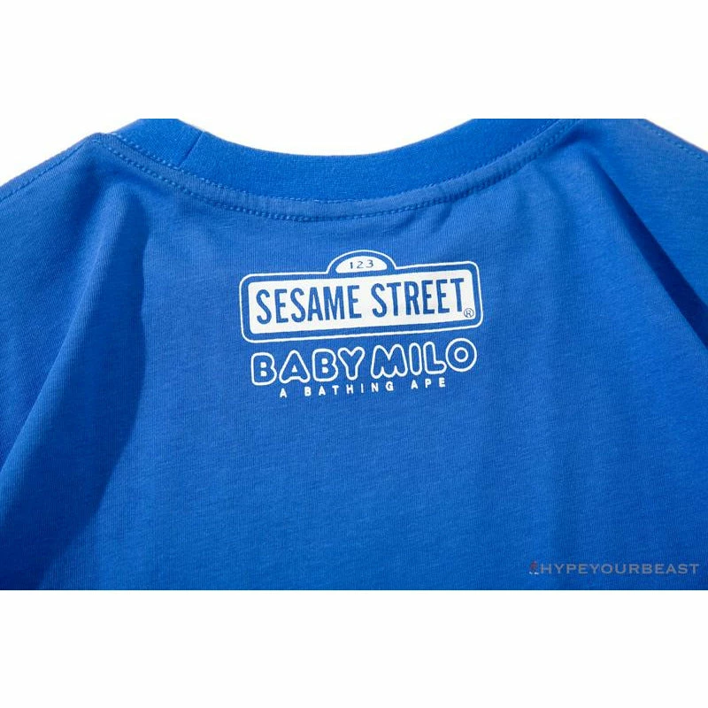 BAPE Baby Milo Sesame Street Carp Streamer Tee Shirt ‘BLUE’
