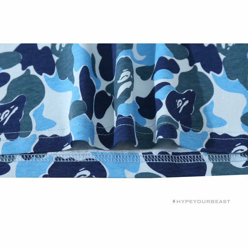 BAPE Ape Head Star Camouflage Shading Tee Shirt ‘BLUE’
