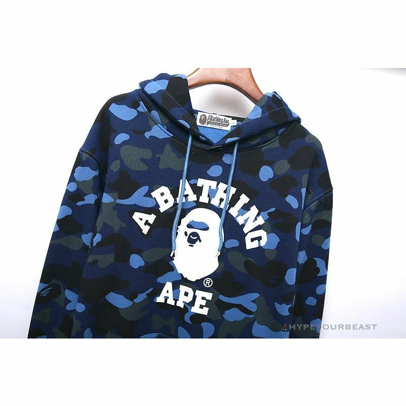 BAPE X Bathing Ape Head Camouflage Hoodie ‘BLUE’