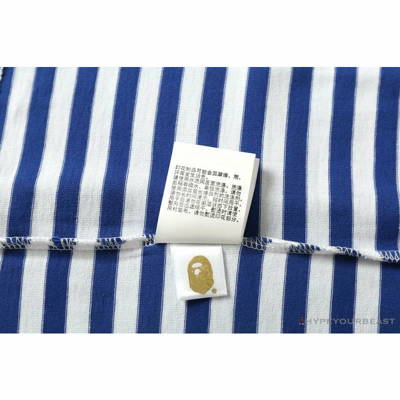 Clothes BAPE Baby Milo Sesame Street Striped Tee Shirt ‘BLUE’