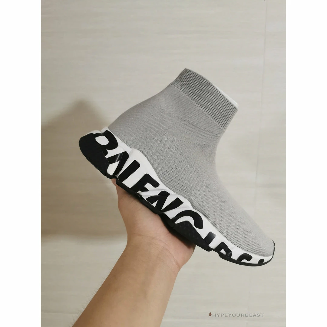 HypeYourBeast Balanciaga Sock Sneakers BCG Sock Sneakers Grey Graffiti Sole