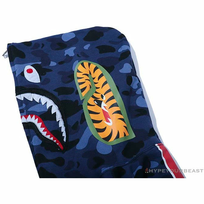 BAPE X PSG Paris Saint-Germain Camouflage Blue Hoodie Clothes