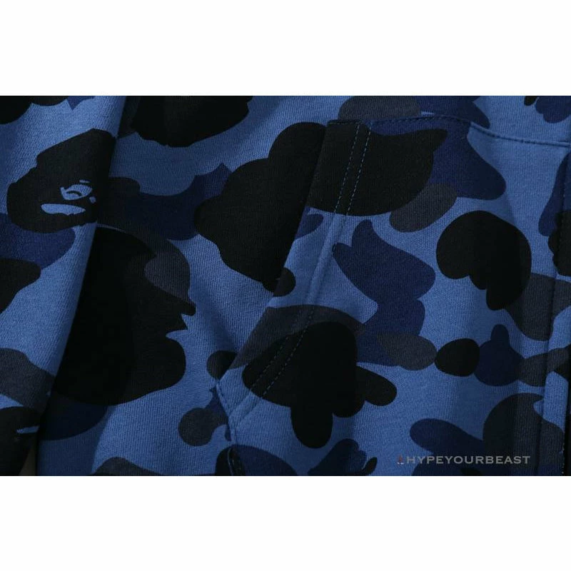 Clothes BAPE Camo Hoodie Shark Head ‘NAVY BLUE’