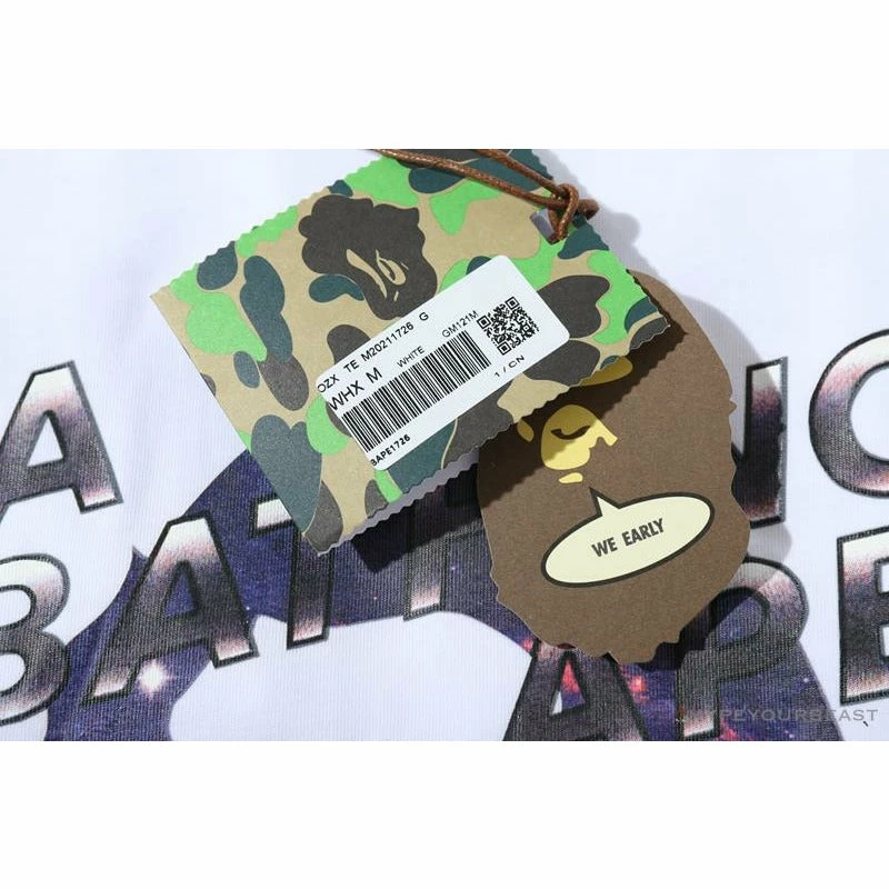 BAPE Universe Solar System Ape Man Head Tee Shirt ‘WHITE’