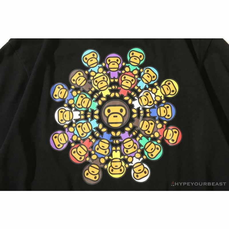 BAPE Baby Milo Ring Colorful Kaleidoscope Tee Shirt ‘BLACK’ Clothes