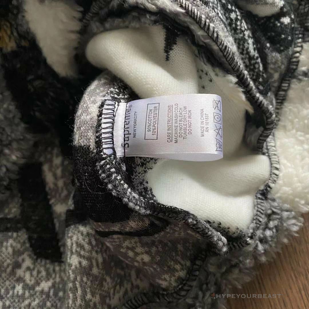 hypeyourbeast S*p*e penguins hooded fleece jacket black hoodies & jackets