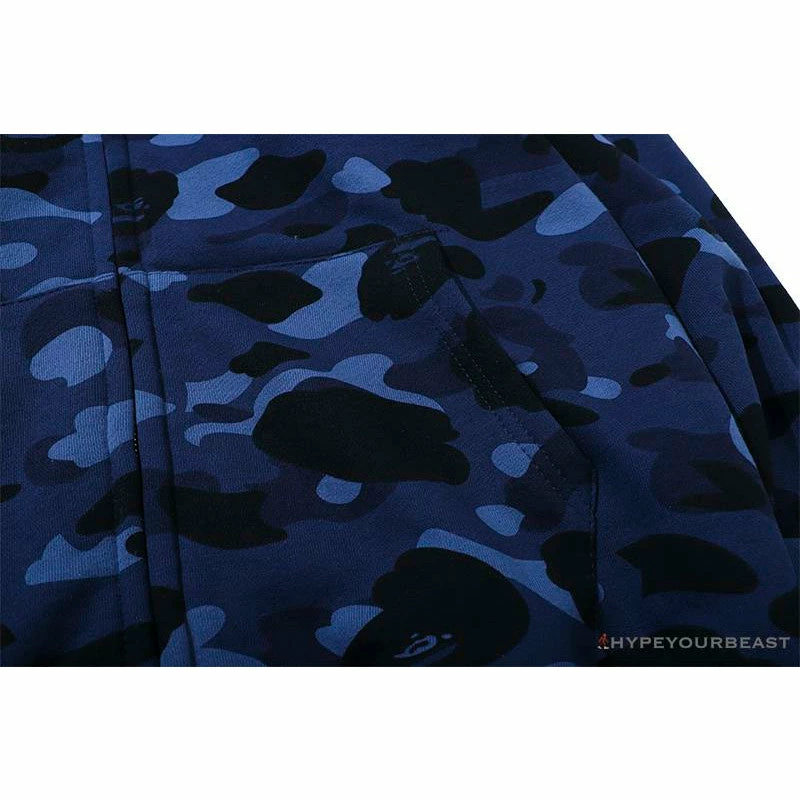 BAPE X PSG Paris Saint-Germain Camouflage Blue Hoodie Clothes