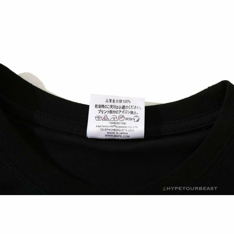 Clothes BAPE Camouflage Three-Color Question Mark Tee Shirt ‘BLACK’