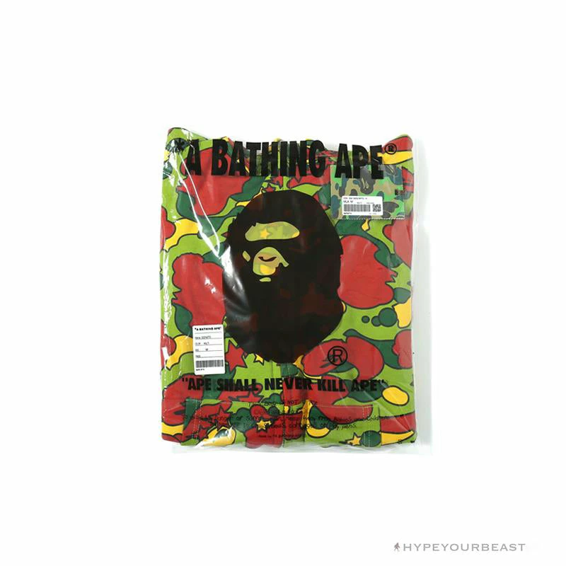 BAPE Shark Head STA Star Camouflage Hoodie ‘GREEN’