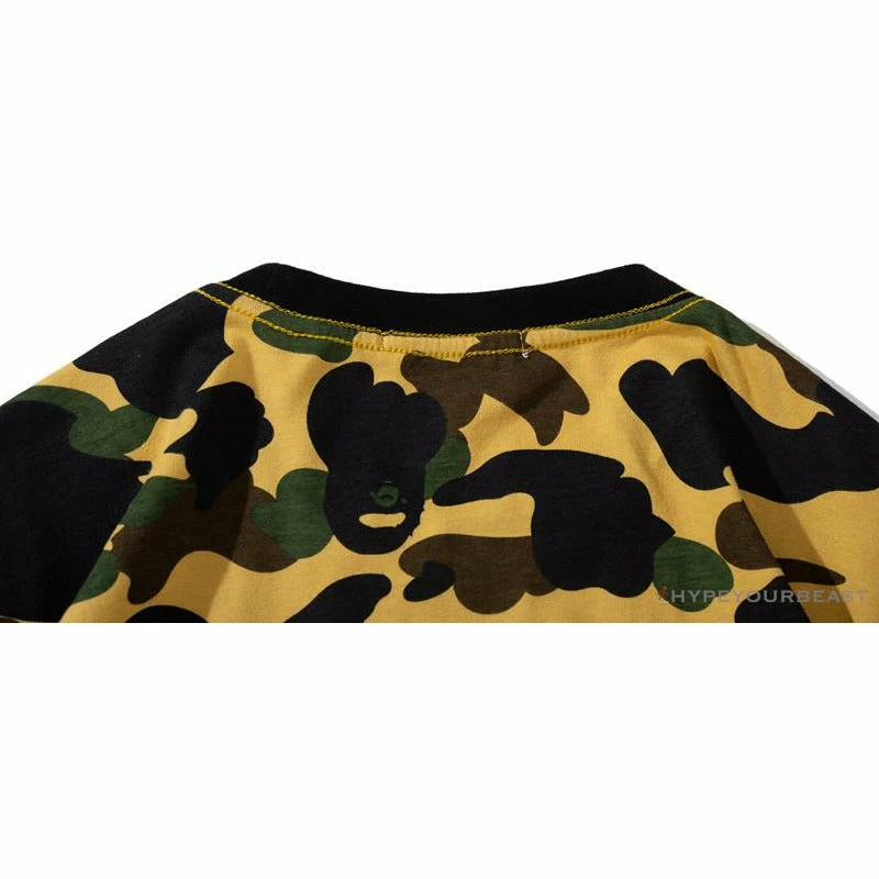 Clothes BAPE KIDS Color Ape Head Camouflage Tee Shirt ‘YELLOW’