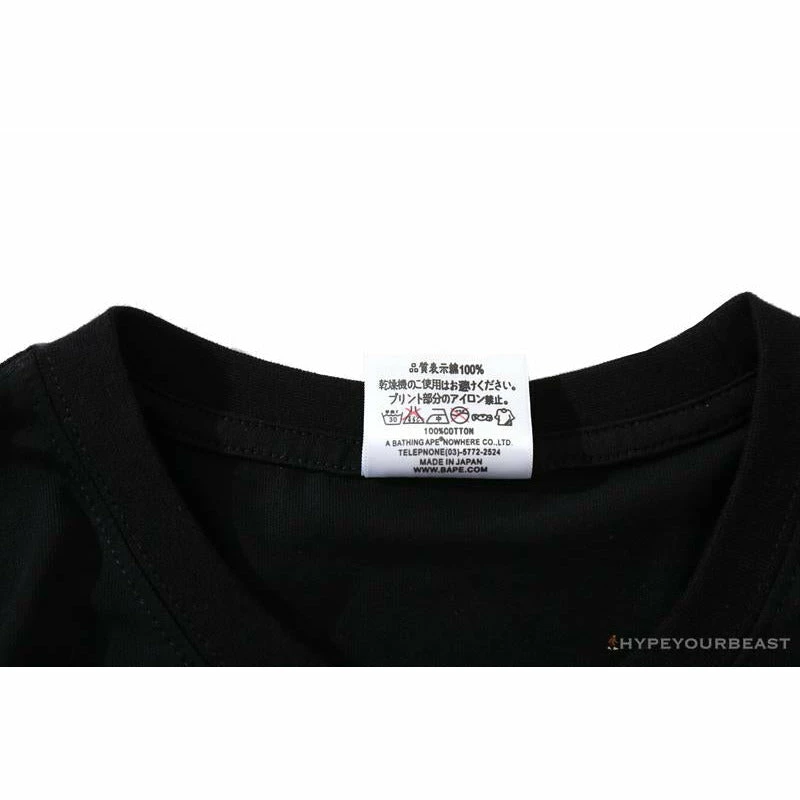 BAPE Japan Limited Edition Pink Cherry Tree Tee Shirt ‘BLACK’ Clothes