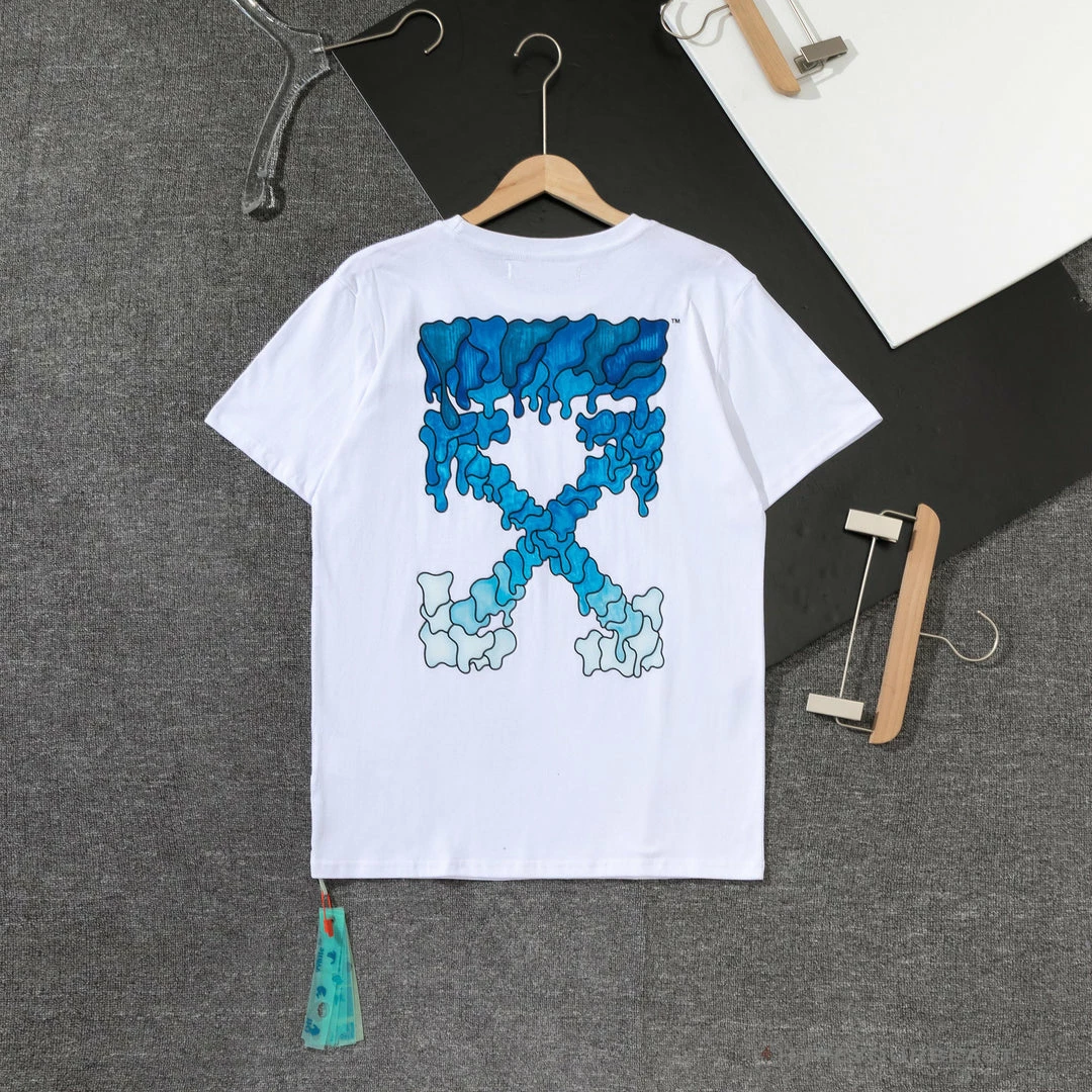 T-Shirts OFF-WHITE Sea Blue Cross Arrow Tee Shirt ‘WHITE’
