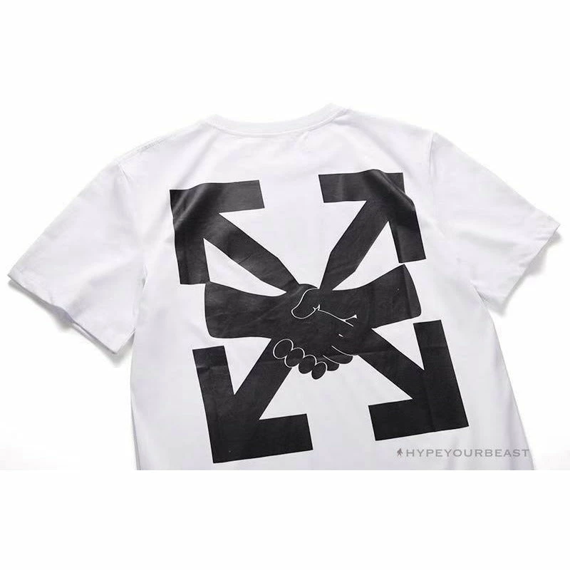 OFF-WHITE Hand Shake Tee Shirt ‘WHITE’ T-Shirts