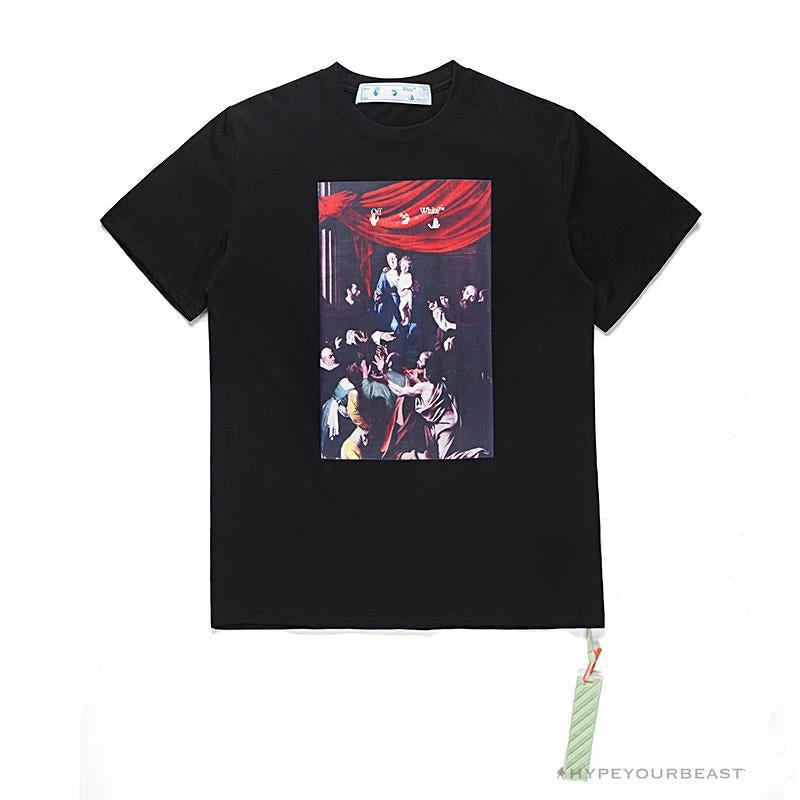 OFF-WHITE Baroque Angel Religious Painting Tee Shirt ‘BLACK’ T-Shirts