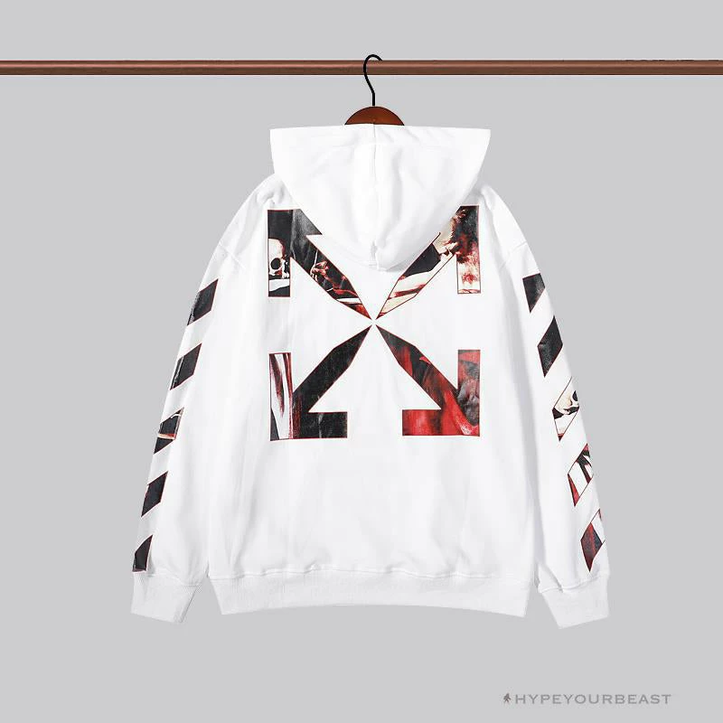 Hoodies & Jackets OFF-WHITE Skull And Writing Hoodie ‘WHITE’