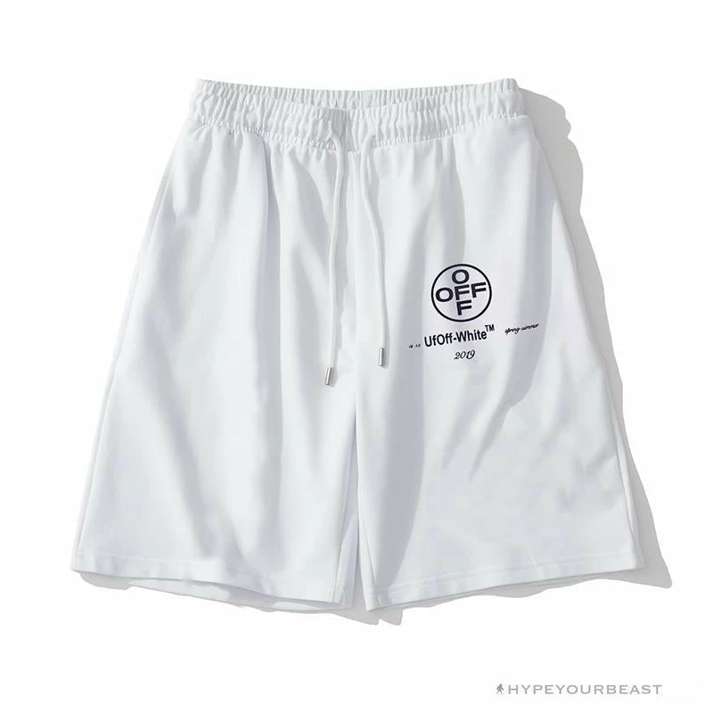 OFF-WHITE 99 X Pink Arrow Shorts ‘WHITE’ Pants