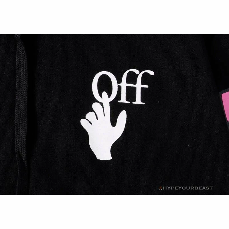 OFF-WHITE Pink Orange Arrow Hoodie ‘BLACK’ Hoodies & Jackets