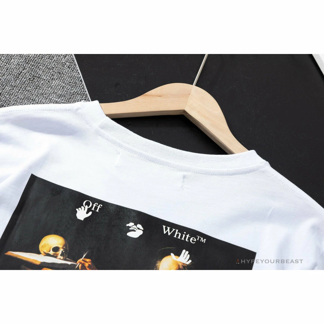 T-Shirts OFF-WHITE Skull And Writing Tee Shirt ‘WHITE’